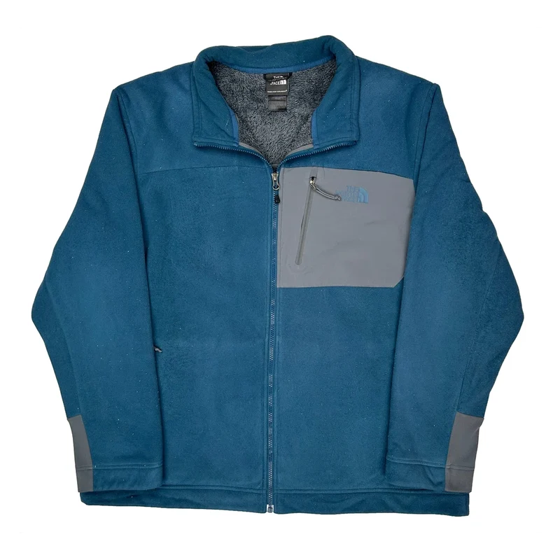 The North Face Fleece Jacket - 2XL Blue Polyester