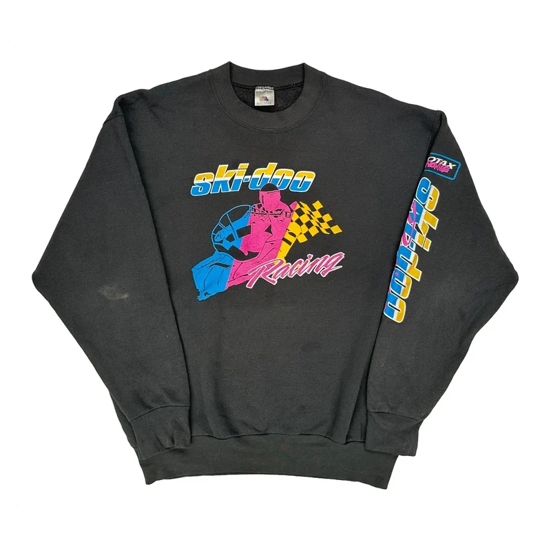 Ski-Doo Racing Fruit Of The Loom Graphic Sweatshirt - XL Black Cotton