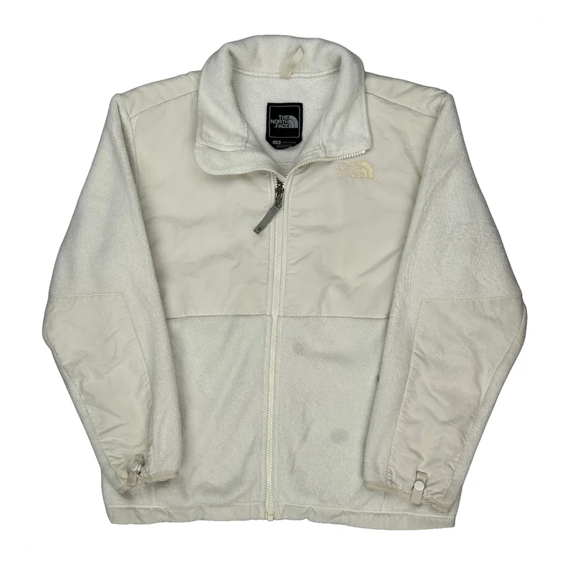Girls The North Face Denali Fleece Jacket - Large Cream Polyester