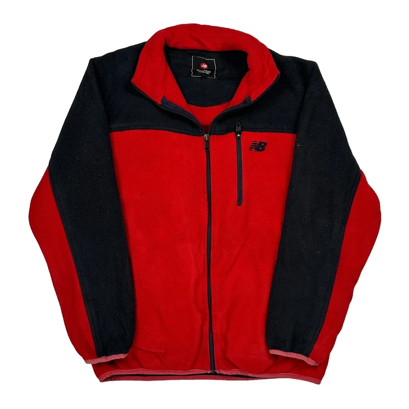 New Balance Fleece Jacket - Large Red Polyester