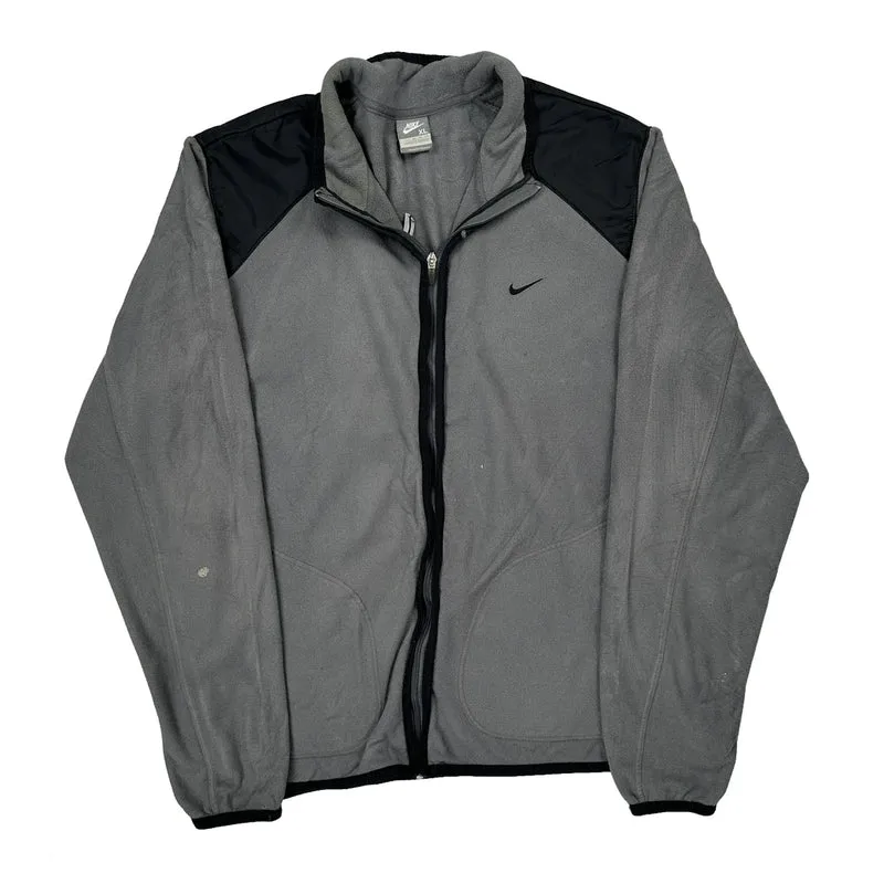 Nike Fleece Jacket - XL Grey Polyester