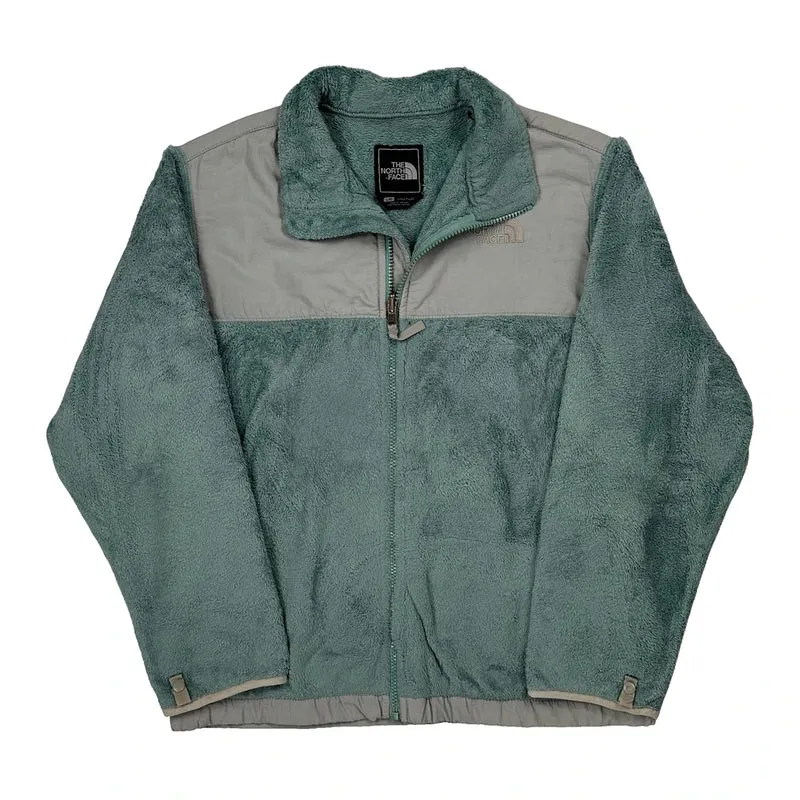 Girls The North Face Fleece Jacket - Large Green Polyester