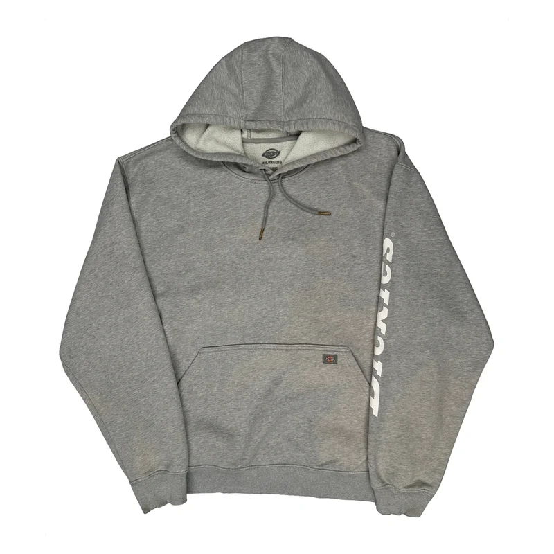 Dickies Spellout Hoodie - 2XL Grey Cotton