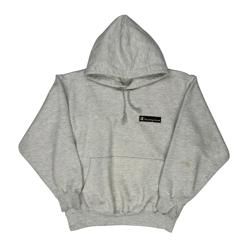 The Big Heavy Champion Made In USA Hoodie - Medium Grey Cotton