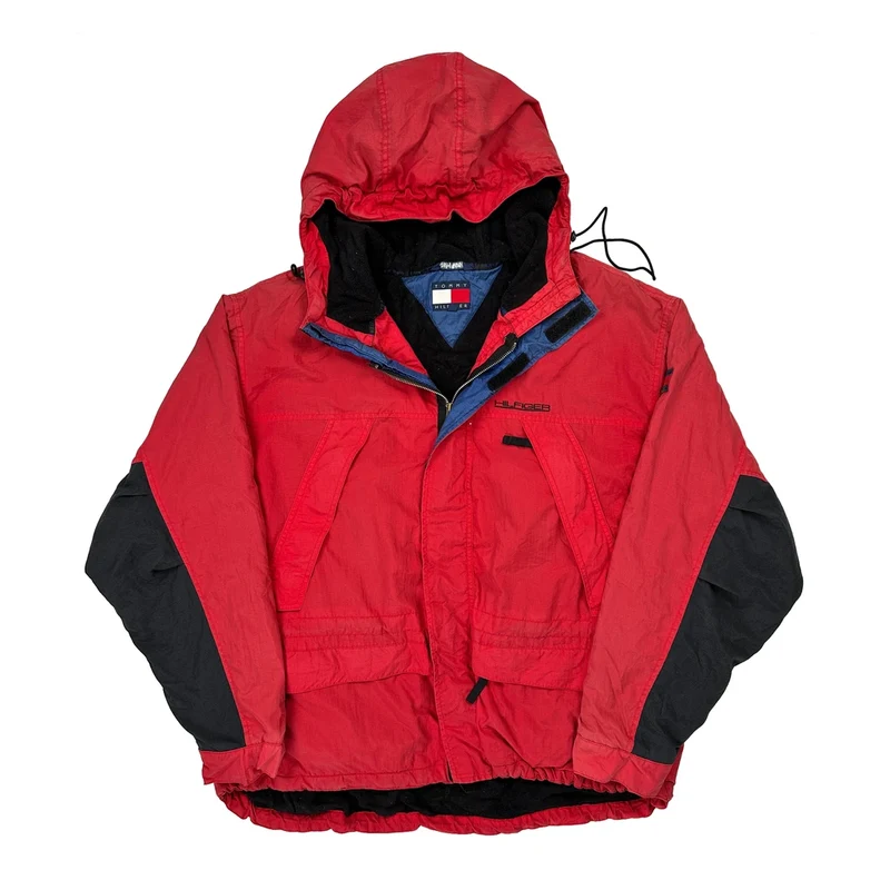 Tommy Hilfiger Spellout Jacket - XL Red Polyester
