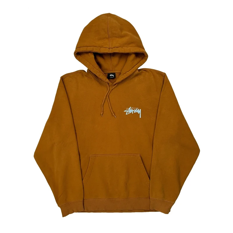 Peace And Love Stussy Hoodie - Large Brown Cotton