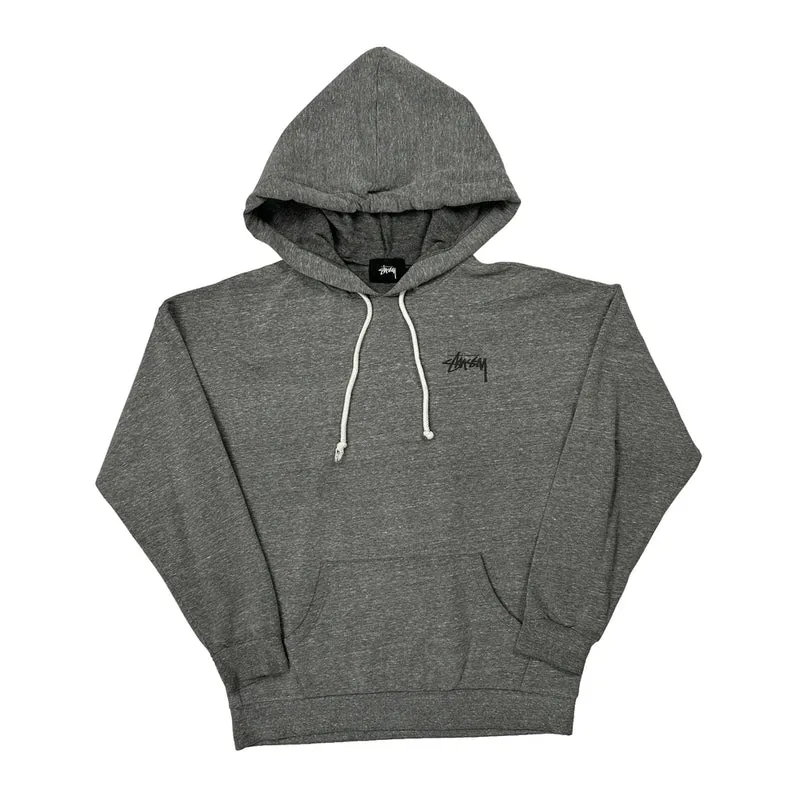 Reggae Stussy Roots Graphic Hoodie - Small Grey Cotton