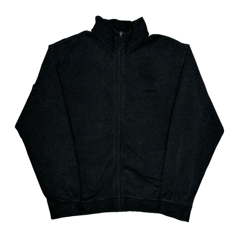 Polo By Ralph Lauren 1/4 Zip - Large Black Cotton Blend