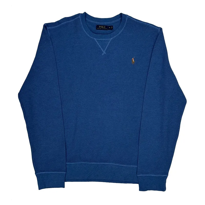 Polo By Ralph Lauren Sweatshirt - XL Blue Cotton