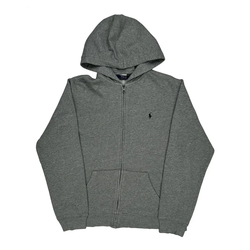 Polo By Ralph Lauren Full Zip Hoodie - Medium Grey Cotton