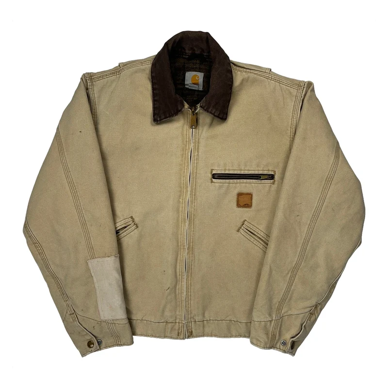 Carhartt J97 Detroit Wet Jacket - Small Beige Cotton