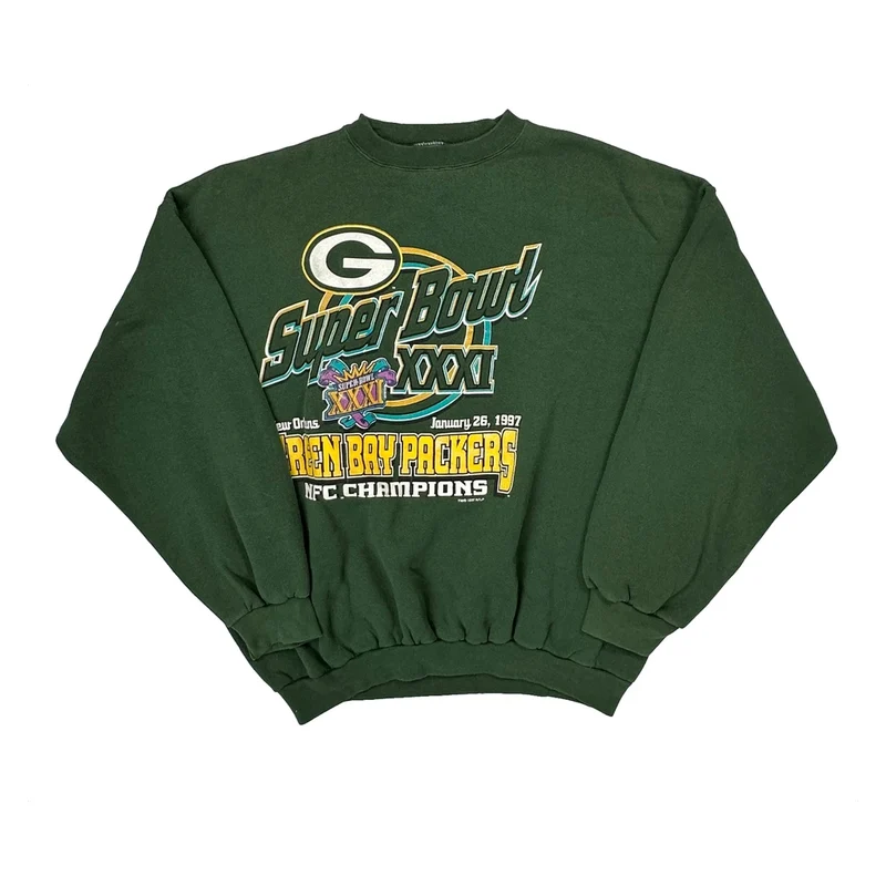 Made In USA Logo 7 Green Bay Packers Sweatshirt - 2XL Green Cotton