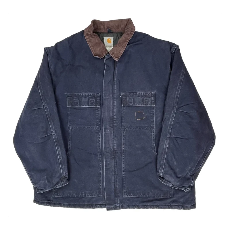 Carhartt Collared Jacket - 3XL Blue Cotton