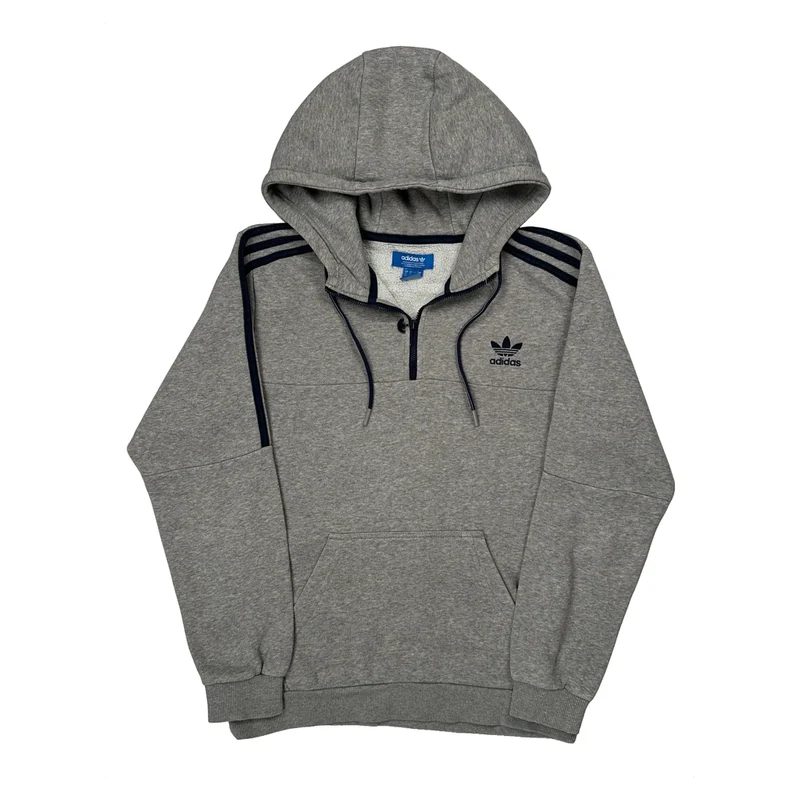 Adidas Hoodie - Small Grey Cotton