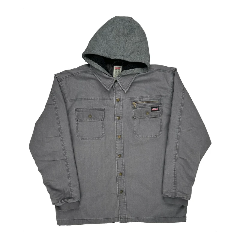 Dickies Shirt Jacket - XL Grey Cotton Blend