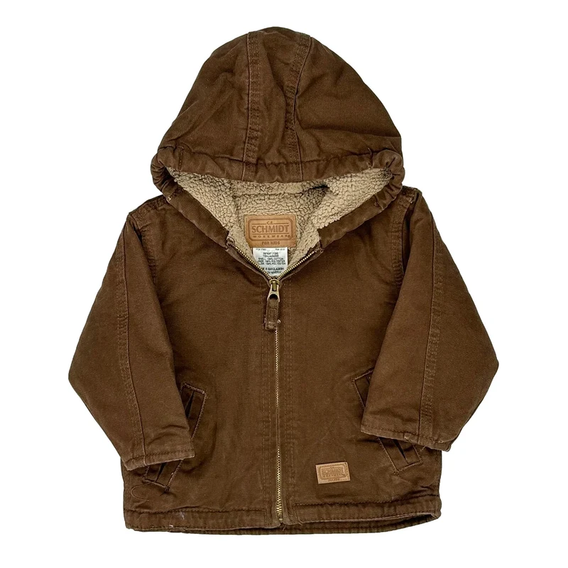 Age 12M Schmidt Jacket - 2XS Brown Cotton