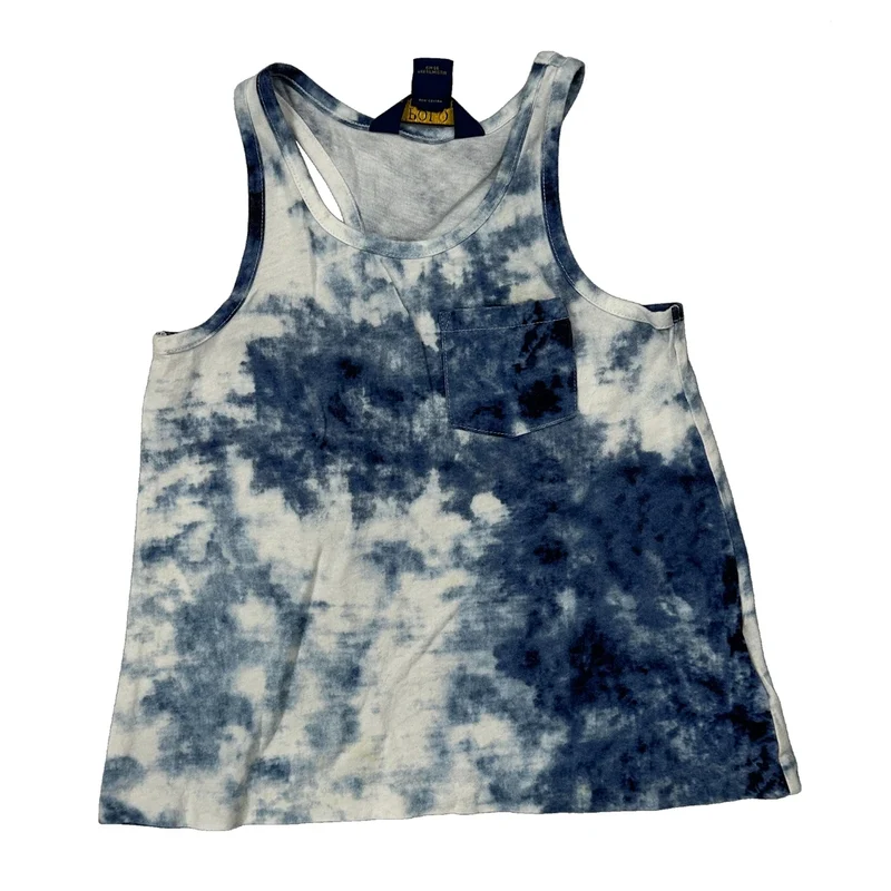 Age 5 Polo By Ralph Lauren Tie-Dye Vest - Small Blue Cotton
