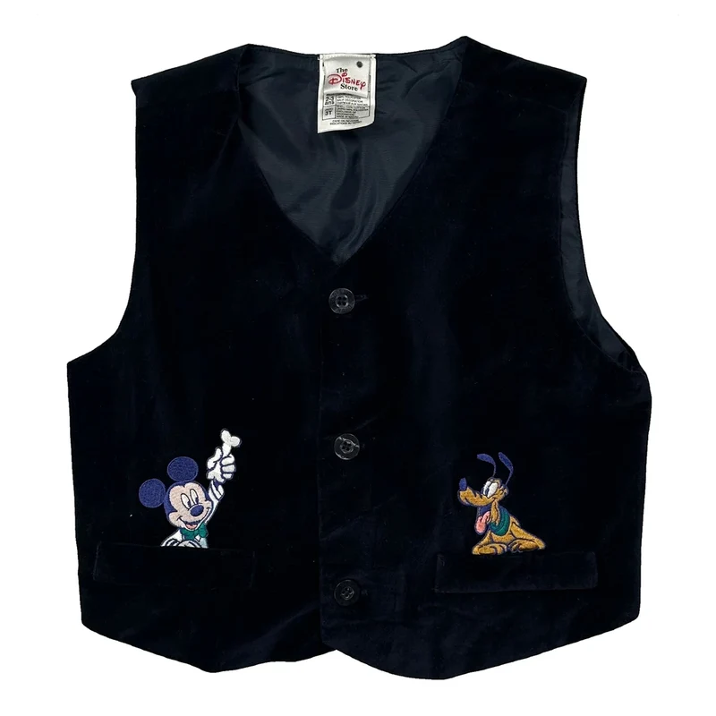 Age 2-3 Disney Waistcoat - XS Black Cotton