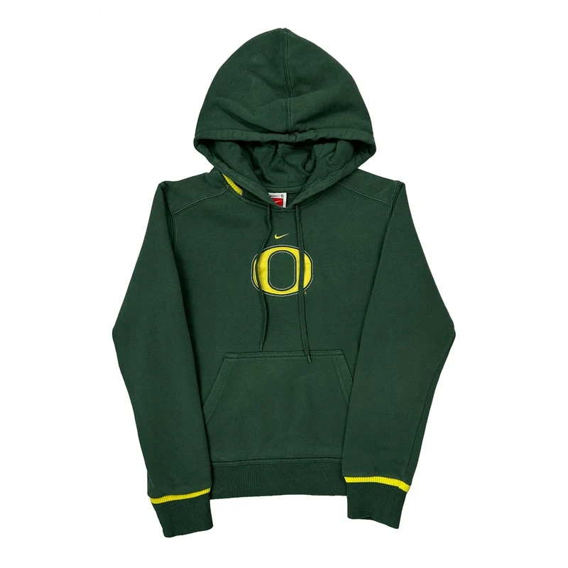 University Of Oregon Nike College Hoodie - Small Green Cotton