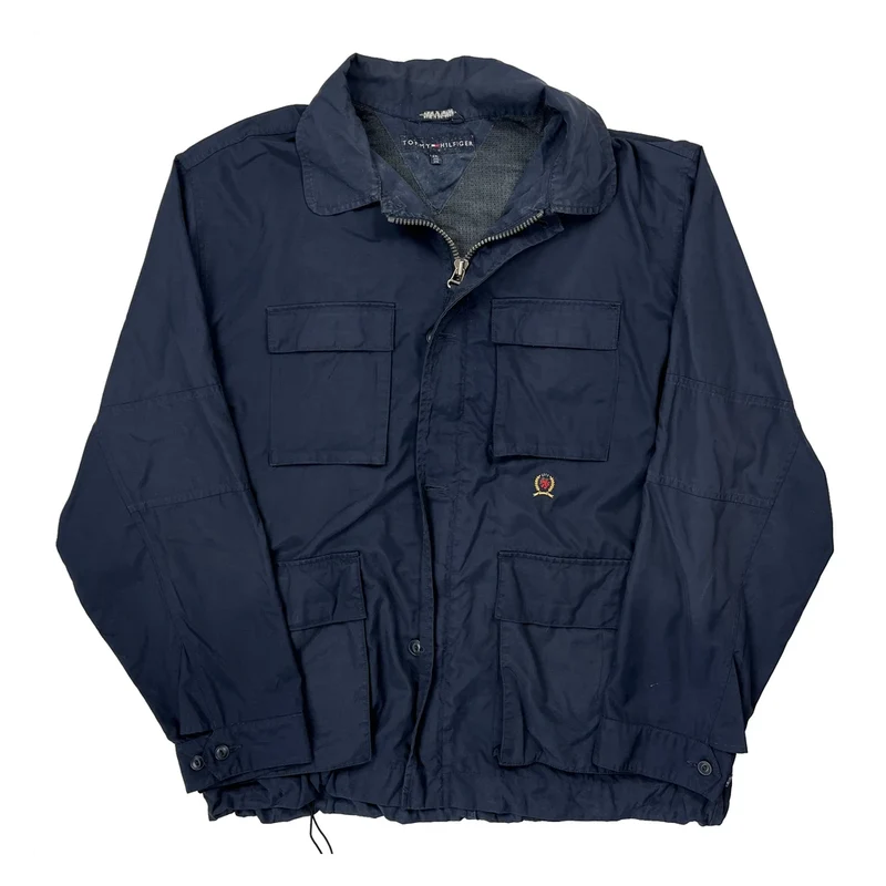 Multi Pocket Tommy Hilfiger Utility Jacket - 2XL Navy Polyester