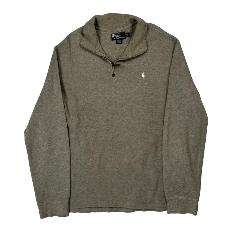 Polo By Ralph Lauren 1/4 Zip - XL Grey Cotton