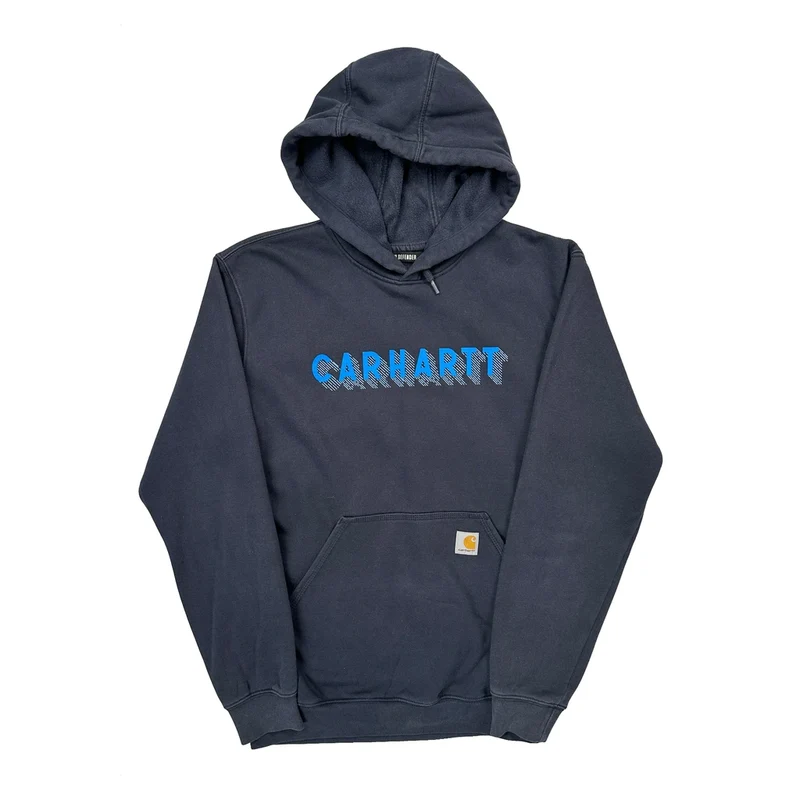 Rain Defender Carhartt Spellout Hoodie - Small Black Cotton