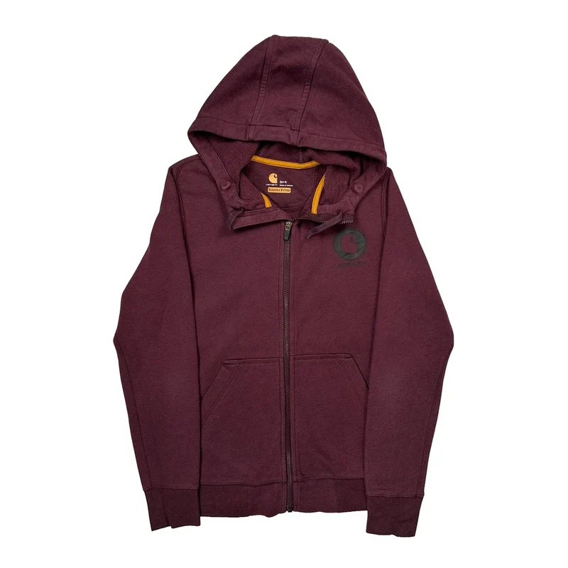 Carhartt Hoodie - Small Burgundy Cotton