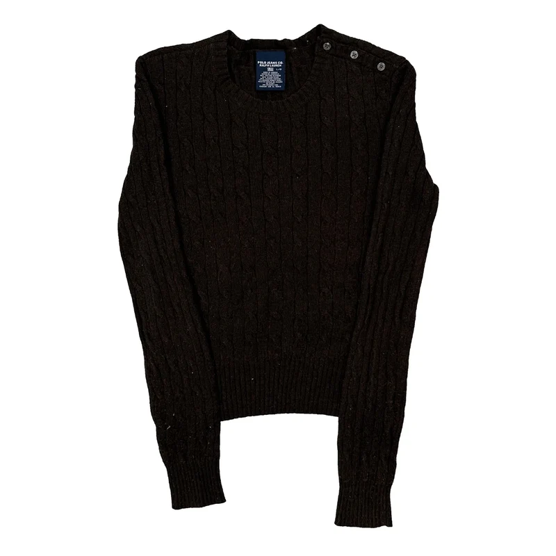 Polo Jeans Ralph Lauren Jumper - Large Brown Cotton Blend