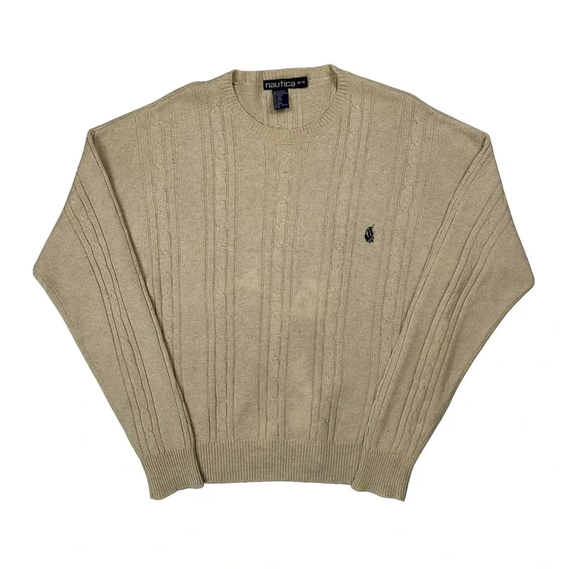 Nautica Jumper - Medium Beige Cotton Blend