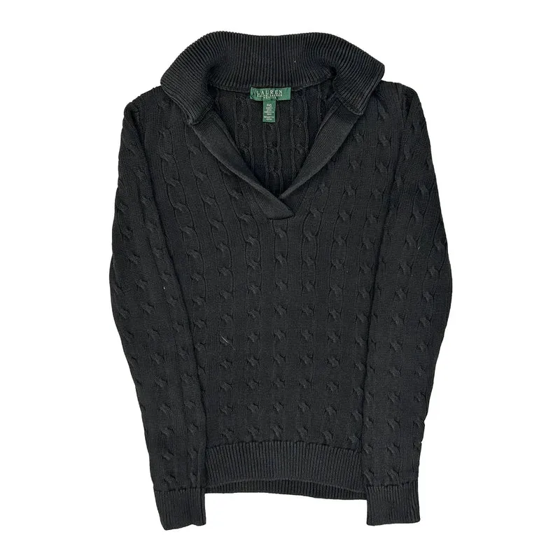 Ralph Lauren Petite Jumper - XS Black Cotton