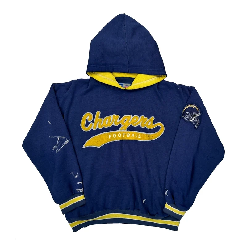 Chargers Starter Football Hoodie - Medium Blue Polyester Blend