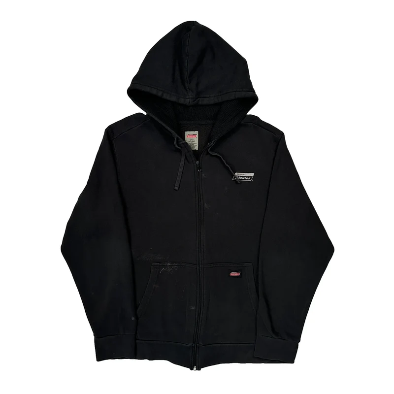 Dickies Hoodie - Large Black Cotton Blend