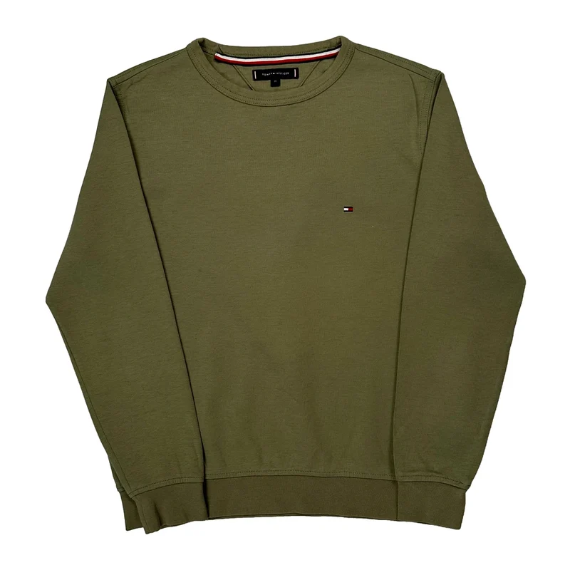 Tommy Hilfiger Sweatshirt - Medium Green Cotton