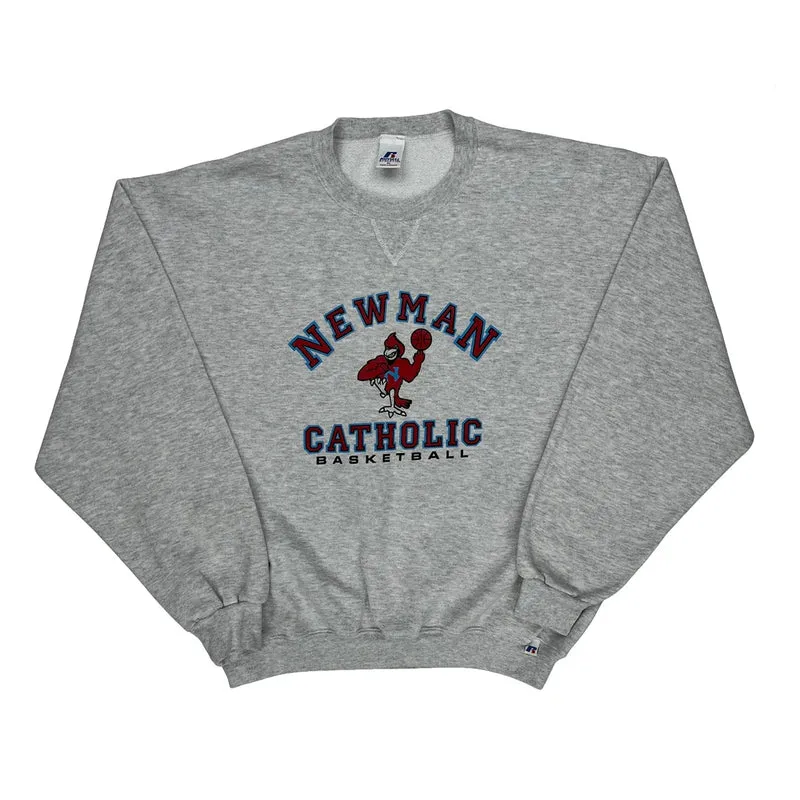 Newman Catholic Basketball Russell Athletic College Sweatshirt - XL Grey Cotton