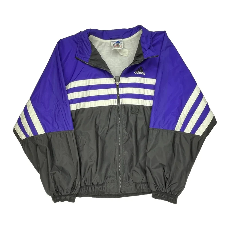 Adidas Striped Jacket - Large Block Colour Polyester