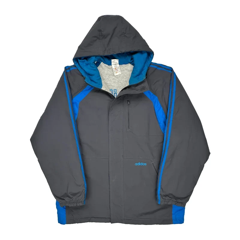 Adidas Jacket - Large Blue Nylon