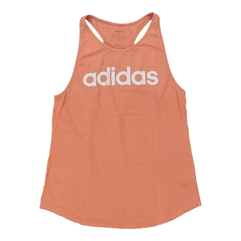 Adidas Spellout Vest - Small Orange Cotton
