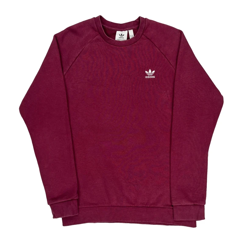 Adidas Sweatshirt - Medium Burgundy Cotton