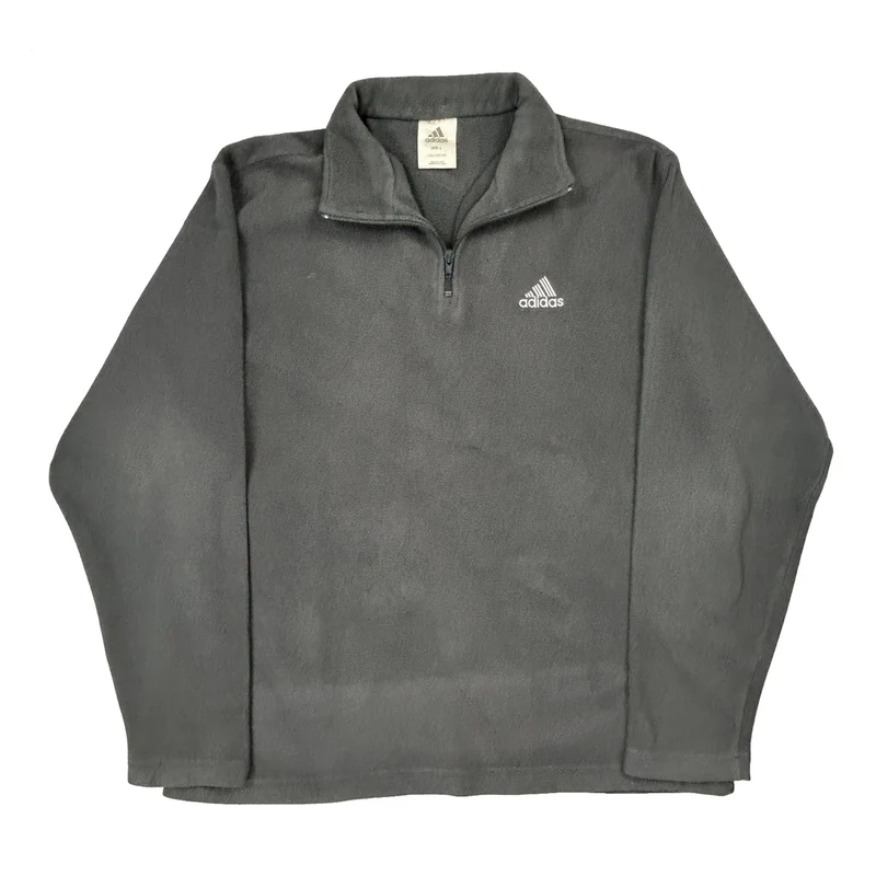 Adidas Fleece - Large Gray Polyester