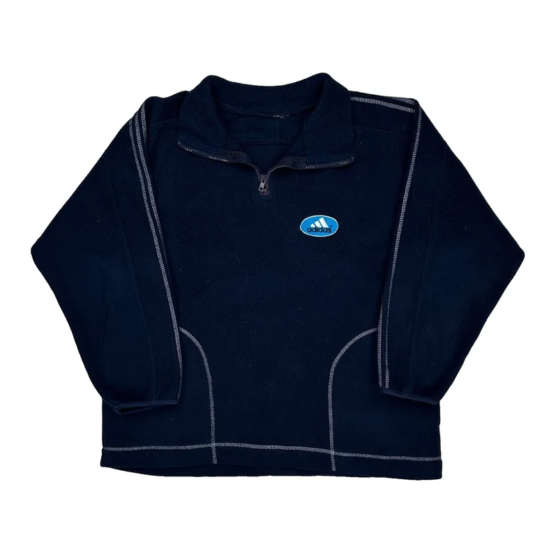 Adidas 1/4 Zip - XL Navy Polyester