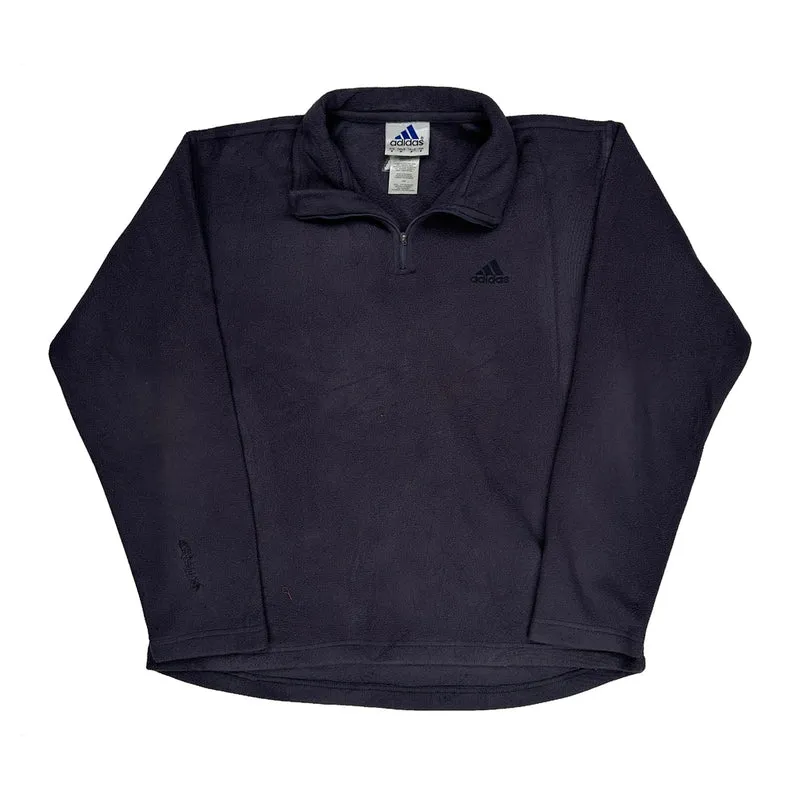 Adidas 1/4 Zip - Small Navy Polyester