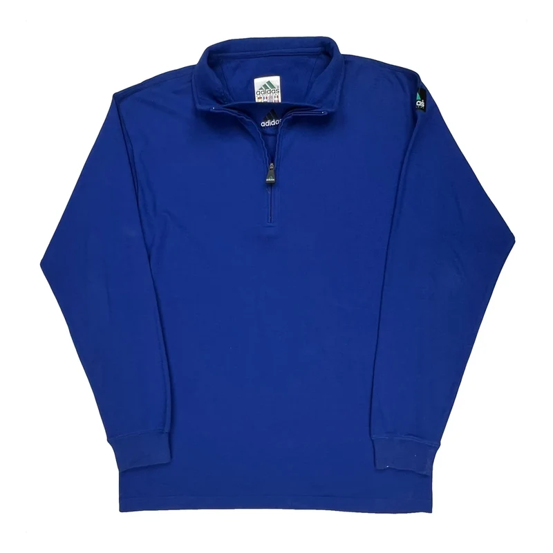 Adidas Equipment 1/4 Zip - XL Blue Cotton