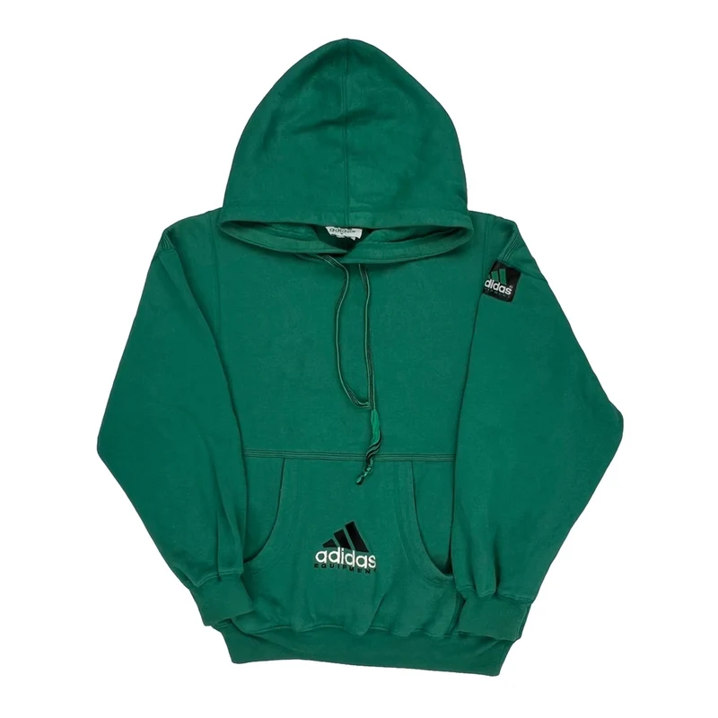 Adidas Equipment Hoodie - Small Green Cotton