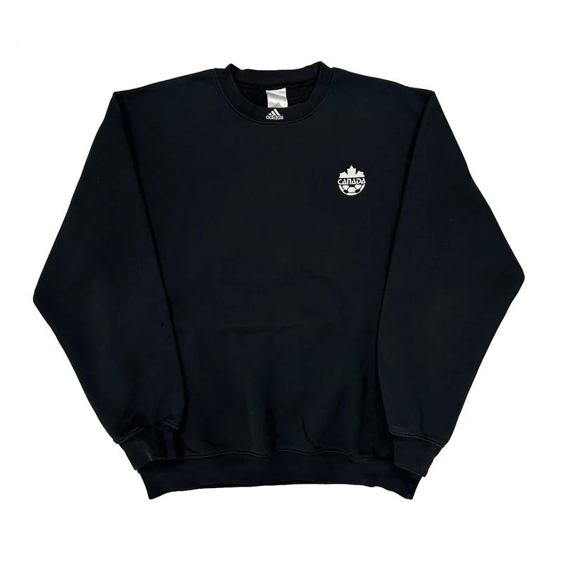 Adidas Sweatshirt - Medium Black Polyester