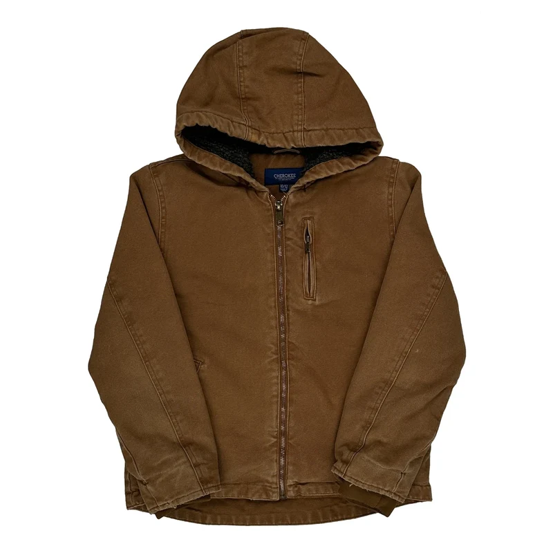 Age 10-12 Cherokee Jacket - Large Brown Cotton
