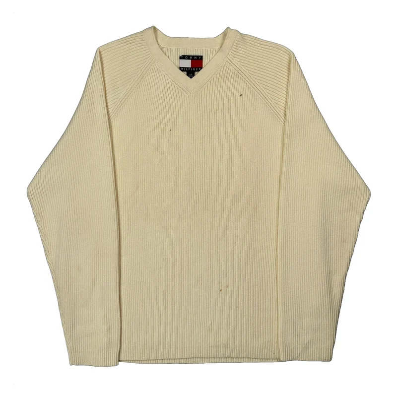 Tommy Hilfiger Jumper - Large Cream Cotton