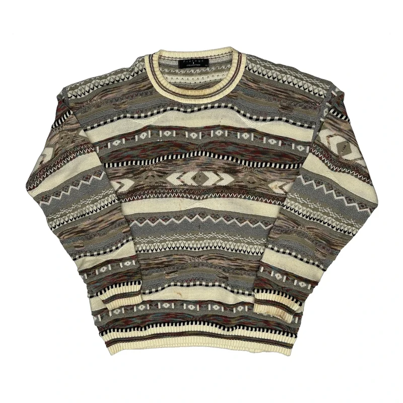 Protoge Striped Jumper - Large Multicoloured Cotton Blend