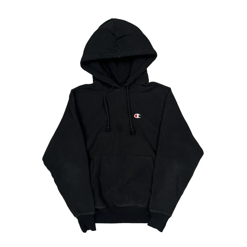 Reverse Weave Champion Hoodie - Small Black Cotton Blend