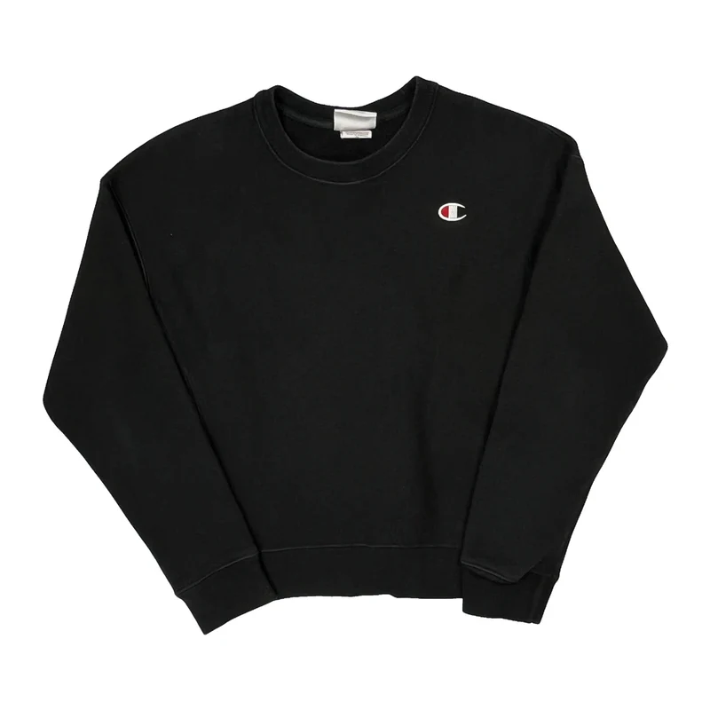 Reverse Weave Champion Sweatshirt - Small Black Cotton
