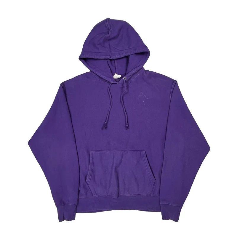 Reverse Weave Champion Hoodie - XL Purple Cotton